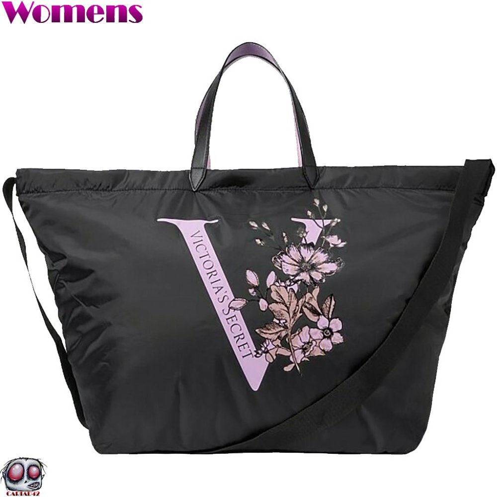 Victoria's Secret Large Black Puffy Tote Bag NWT - Picture 2 of 4